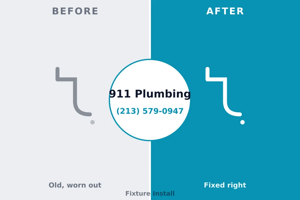 Before and after: plumbing company Sugarland Run, VA
